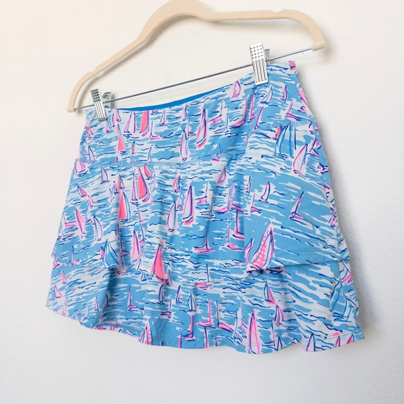 Lilly Pulitzer Womens Skort Size M Blue Luxletic Active Preppy Coastal Tennis - Picture 2 of 6
